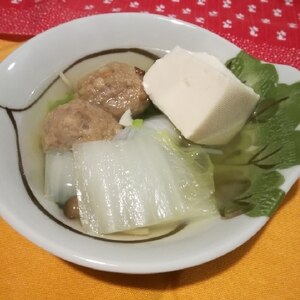 鶏団子の塩ちゃんこ鍋